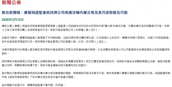  香港监管突击行动展开，子公司文件遭带走；中信证券、国泰海通紧急回应。 股票财经 香港监管突击行动展开，子公司文件遭带走；中信证券、国泰海通紧急回应。 股票财经
